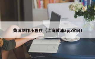 南阳黄浦制作小程序（上海黄浦app官网）